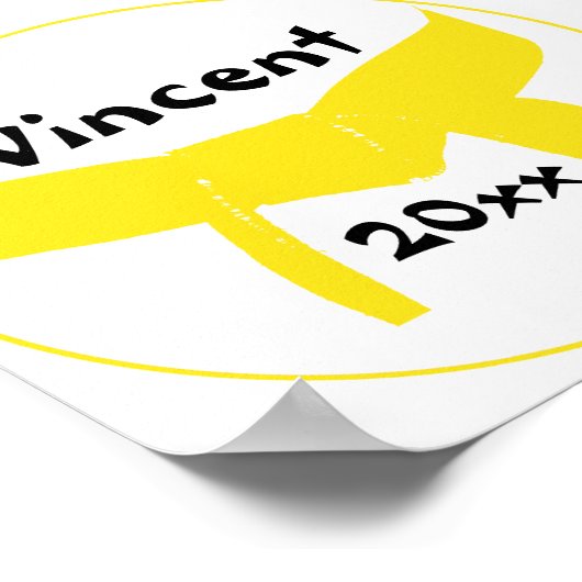 Gele gordel voor martiumarts poster (Hoek)