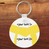 Gele gordel voor martiumarts sleutelhanger (Voorkant)