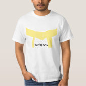 Gele gordel voor martiumarts t-shirt (Voorkant)