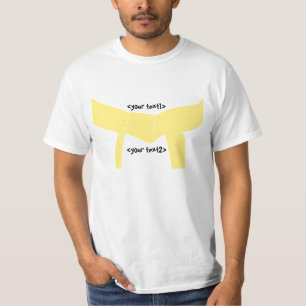 Gele gordel voor martiumarts t-shirt