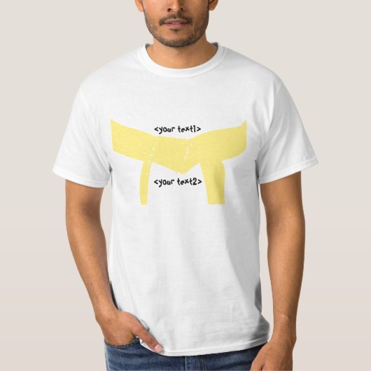Gele gordel voor martiumarts t-shirt (Voorkant)