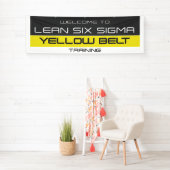Gele gordel "Welkom bij training"-banner Spandoek (Insitu)