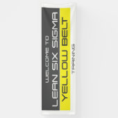 Gele gordel "Welkom bij training"-banner Spandoek (Verticaal)