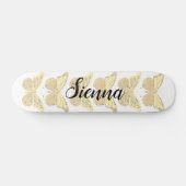 Gele Goud Glitter Vlinders Persoonlijk Skateboard (Horizontaal)