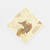 Gele goudblad servet (Hoek)