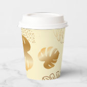 Gele goudbladeren, cups papieren bekers (Links)