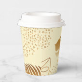 Gele goudbladeren, cups papieren bekers (Rechts)