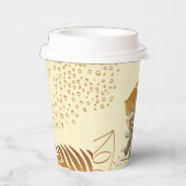 Gele goudbladeren, cups papieren bekers (Rechts)