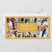 GELE GOUDCOLLAGE | BRUILOFT BEDANKT KAART (Voorkant)