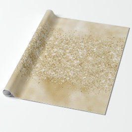 Gele goudConfetti Glitter Cadeaupapier