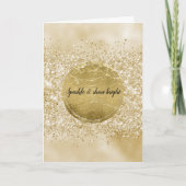 Gele goudConfetti Glitter Kaart (Voorkant)