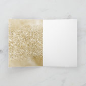 Gele goudConfetti Glitter Kaart (Binnen)