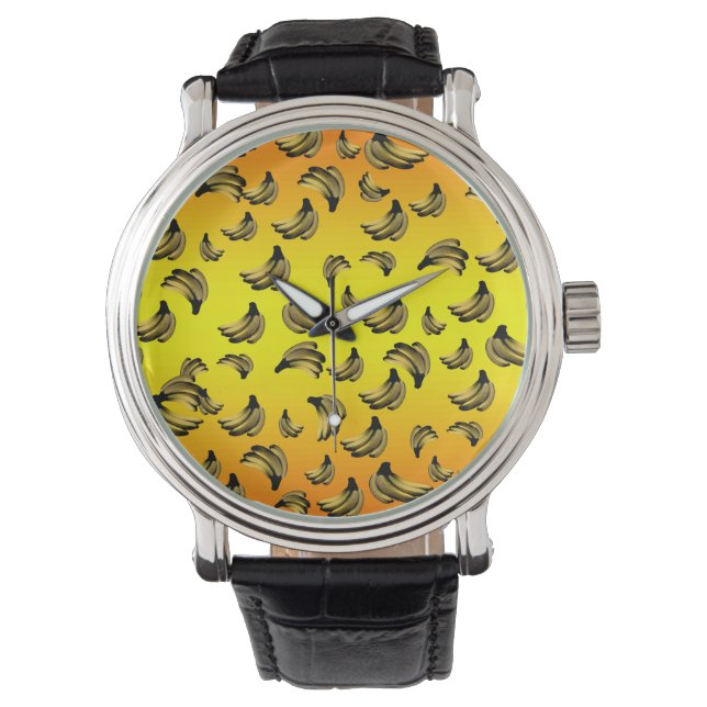Gele gouden bananen, horloge (Voorkant)