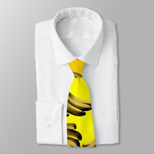 Gele gouden bananen,    stropdas (Gebonden)