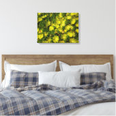 Gele gouden bloemen voor Plant Canvas Afdruk (Insitu (Slaapkamer))