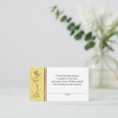 Gele & Gouden Confetti Luier Raffle Ticket Kaarten (Staand voorkant)