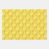 Gele gouden Gustav Klimt Pattern Squares Ovalen Inpakpapier Vel (Voorkant 2)