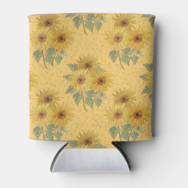 GELE & GOUDEN HERFST ZONNEBLOEMEN BLIKJESKOELER