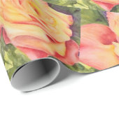 Gele gouden Rozen Cadeaupapier (Rol Hoek)