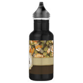 Gele gouden rozen op bruin met monogram waterfles  (Rechts)
