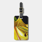 Gele gouden Splendor lily original art Bagagelabel (Voorkant verticaal)