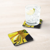 Gele gouden Splendor lily original art Drankjes Onderzetter (Rechterzijde)