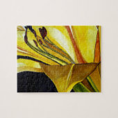 Gele gouden Splendor lily original art Legpuzzel (Horizontaal)