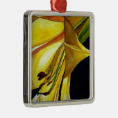Gele gouden Splendor lily original art Metalen Ornament (Rechts)