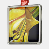 Gele gouden Splendor lily original art Metalen Ornament (Links)
