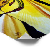 Gele gouden Splendor lily original art Poster (Hoek)