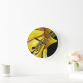 Gele gouden Splendor lily original art Ronde Klok (Huis)