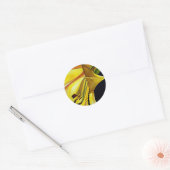 Gele gouden Splendor lily original art Ronde Sticker (Envelop)