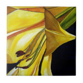 Gele gouden Splendor lily original art Tegeltje (Voorkant)
