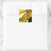 Gele gouden Splendor lily original art Vierkante Sticker (Tas)