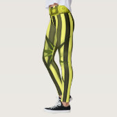gele gouden ster gestreepte leggings vrouwen (Links)
