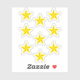 Gele Gouden Sterren voor School - Beloning Sticker