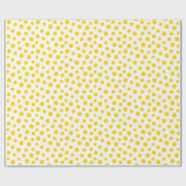 Gele gouden Stippen op witpapier Cadeaupapier (Vlak)