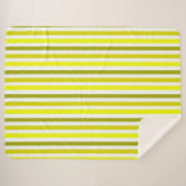 Gele Gouden Streep Sherpa Deken (Voorkant (horizontaal))