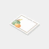 Gele gouden vogel met pompoenen post-it® notes (Schuin)