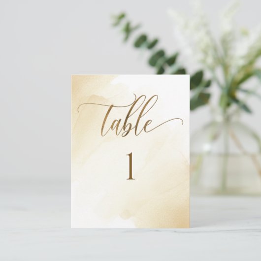 Gele gouden Waterverf, modern tabelnummer (Staand voorkant)