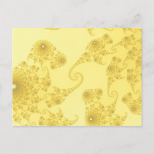 Gele Gouden Zeepaard Kudde Ansichtkaart Briefkaart