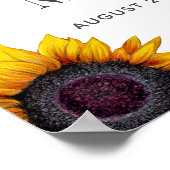 Gele gouden zonnebloemen, ritueel welkomstbord poster (Hoek)