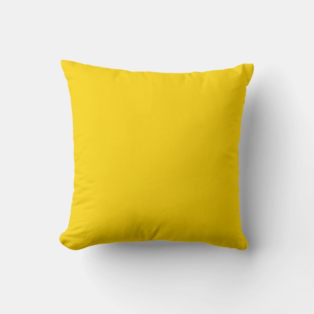Gele Goudkleur Effen Kussen (Voorkant)