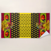 Gele goudkleurige keuken met pooldots strandlaken (Voorkant)