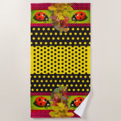 Gele goudkleurige keuken met pooldots strandlaken (Voorkant)