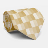 Gele goudkoolstofvezel gepatterd stropdas (Opgerold)