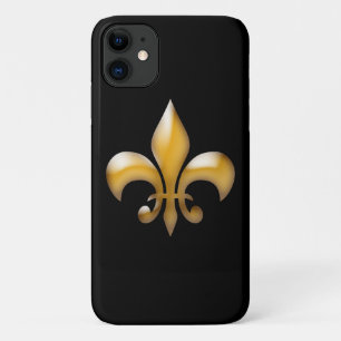 Gele goudkoorts op zwart Case-Mate iPhone case