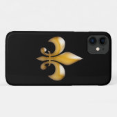 Gele goudkoorts op zwart Case-Mate iPhone case (Achterkant (horizontaal))