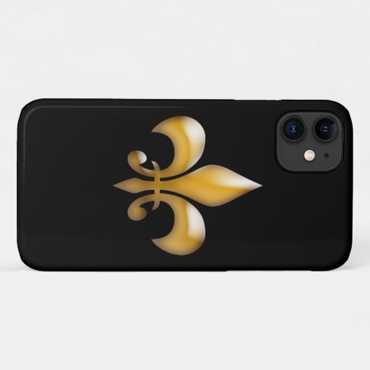 Gele goudkoorts op zwart Case-Mate iPhone case (Achterkant (horizontaal))