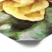 Gele goudmager fotografische kunst afdrukken poster (Hoek)